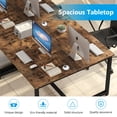 thumbnail image 7 of Tribesigns Computer Desk, 47 x 47 inch Extra Large Vintage Two Person Desk Double Workstation Office Desk Writing Study Desk for Home Office (Rustic Brown), 7 of 7