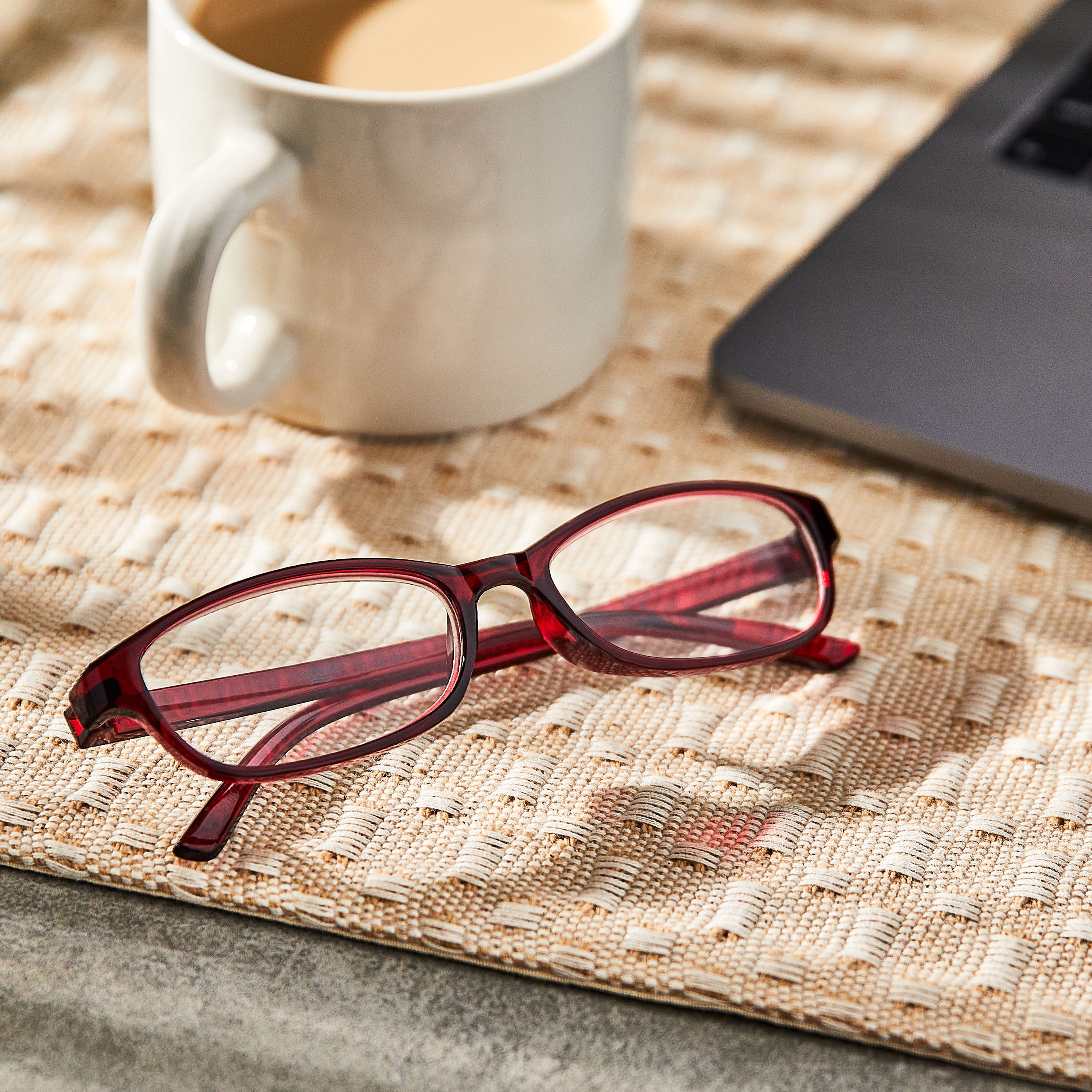 Equate Women's Rectangular Reading Glasses, Black/Wine/Tortoise, +3.00, 3 Pack