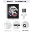thumbnail image 2 of 4th of July RV Awning Sun Shade Screen 9'X7' Patriotic Bald Eagle Mesh Sunscreen American Flag Ink Splatter Awning Shade Screen with Zipper UV Blocker Completed Kits for RV Motorhome Camper, 2 of 7