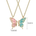 thumbnail image 3 of Yinguo Butterfly Necklace Pendant Two Pack Friendship Necklace Simple Colorful Butterfly Pendant Great Gift For Valentine's Day Thanksgiving, 3 of 9