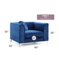 thumbnail image 2 of Glory Furniture Delray Velvet Chair in Navy Blue, 2 of 6