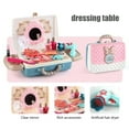 thumbnail image 4 of Makeup Toy Set | Portable Suitcase & Backpack 2-in-1 | Washable Simulation Cosmetic Kit | ABS Material | Pink Colors | Travel Storage | 25x22x9cm | 1 Piece | Role Play Makeup, 4 of 6