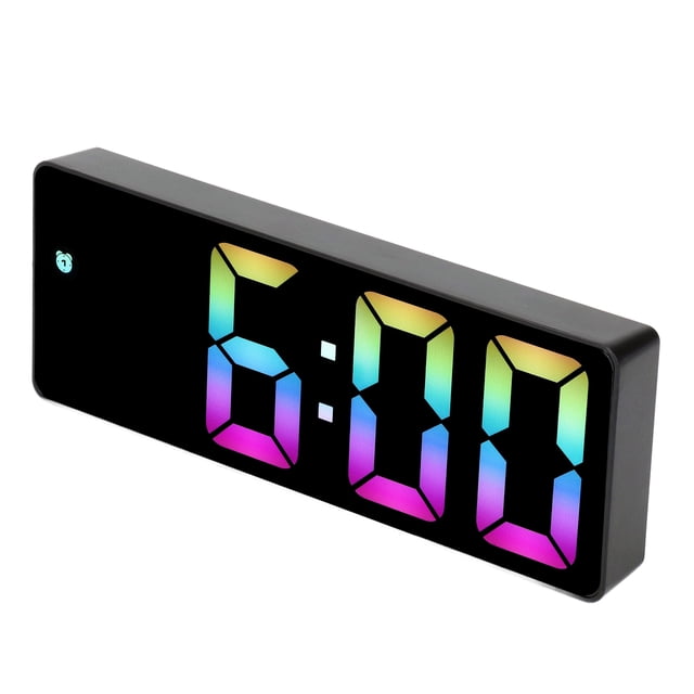 Reloj Despertador Digital LED de Colores Jadeshay con Pantalla Grande