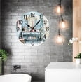 thumbnail image 4 of Eveokoki Bathroom Wall Clock Christmas Cozy Bath Corner Silent Non-Ticking Desk Clock Decorative For Living Room Home Office School Kitchen Wall Decoration Shop Hotel Round 10", 4 of 4