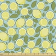 thumbnail image 1 of Lemons Sofa Upholstery Fabric by the Yard, Citrus Fruits Drawing Repeating Pastel Tones Print, Decorative Fabric for DIY and Home Accents, Olive Green Yellow by Ambesonne, 1 of 5