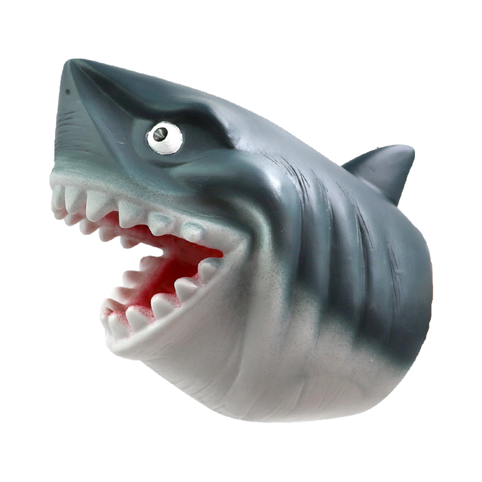 Realistic Shark Dinosaur Hand Puppet Soft Plastic Mouth Deformation Children Toy 