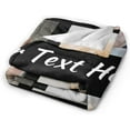 thumbnail image 3 of Custom Blanket with Photos Text, Customized Blankets with Photos Collage Customized Blankets for Family Birthday Wedding Gift, Personalized Bed Throw Blanket for Adult Child Black, 60" x 50", 3 of 6