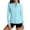 Light Blue, variant on Women's UPF 50+ Lightweight Athletic Jacket Sun Protection Full Zip Long Sleeve Shirts Hiking Outdoor Pockets,Blue,Women's S-XXL