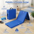 thumbnail image 5 of Resenkos Gymnastics Mat, Exercise Tumbling Mat,6 x 2 FT Tri-Fold Gym Mat with Handles and Removable Zippered Cover-Dark Blue, 5 of 5