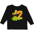 thumbnail image 3 of Inktastic Happy Dinosaur Second Birthday-green Boys or Girls Long Sleeve Toddler T-Shirt, 3 of 5