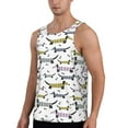 thumbnail image 2 of Fotbe Dachshund Dog Puppy Pattern Men's Quick Dry Workout Tank Top Gym Muscle Tee Fitness Bodybuilding Sleeveless T Shirt Breathable Workout Shirt-3X-Large, 2 of 9