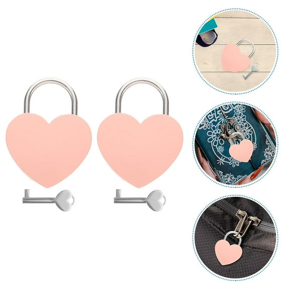 GOOHOCHY  2 Sets Love Lock Locks Heart Small with Key Couple Gift Child