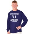 thumbnail image 4 of Warning To Avoid Injury Funny Cartoon Men's Long Sleeve Tee T Shirt Brisco Brands S, 4 of 6