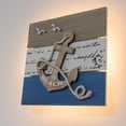 thumbnail image 2 of Kiven Battery Operated Wall Sconce with Remote Control,Rechargeable Wall Sconces Indoor,1 Set Dimmable Wall Light,Marine Style Wooden Lamp, 2 of 7