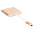 thumbnail image 3 of Convertidor tipo c a HDMiUSB3.1 Carcasa de aleación de aluminio Soporte multipuerto compacto 1080P (Oro), 3 of 5