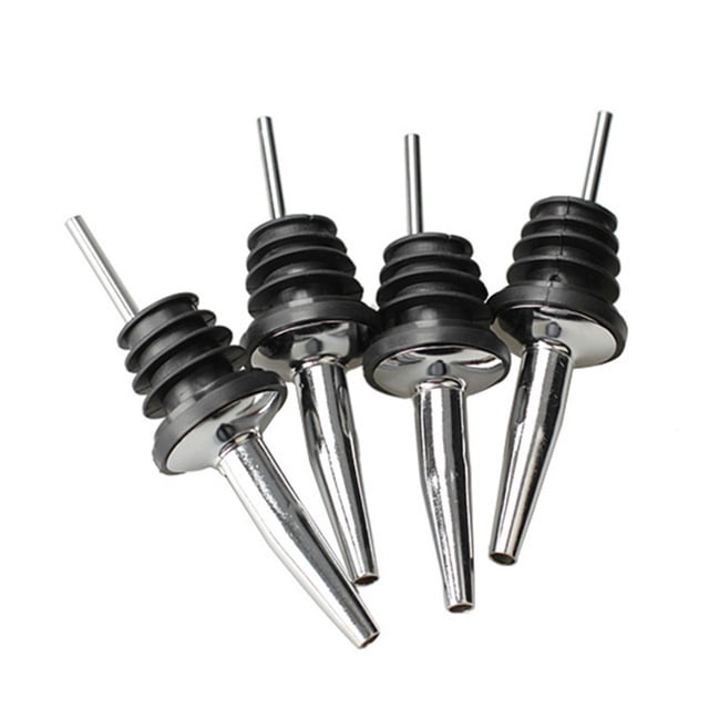 yingyy 1PC 4PCS Stainless Steel Wine Bottle Stopper Bar Wine stainless steel wine pourer Bottle Spout Pourer Cocktail Bottle Pourers