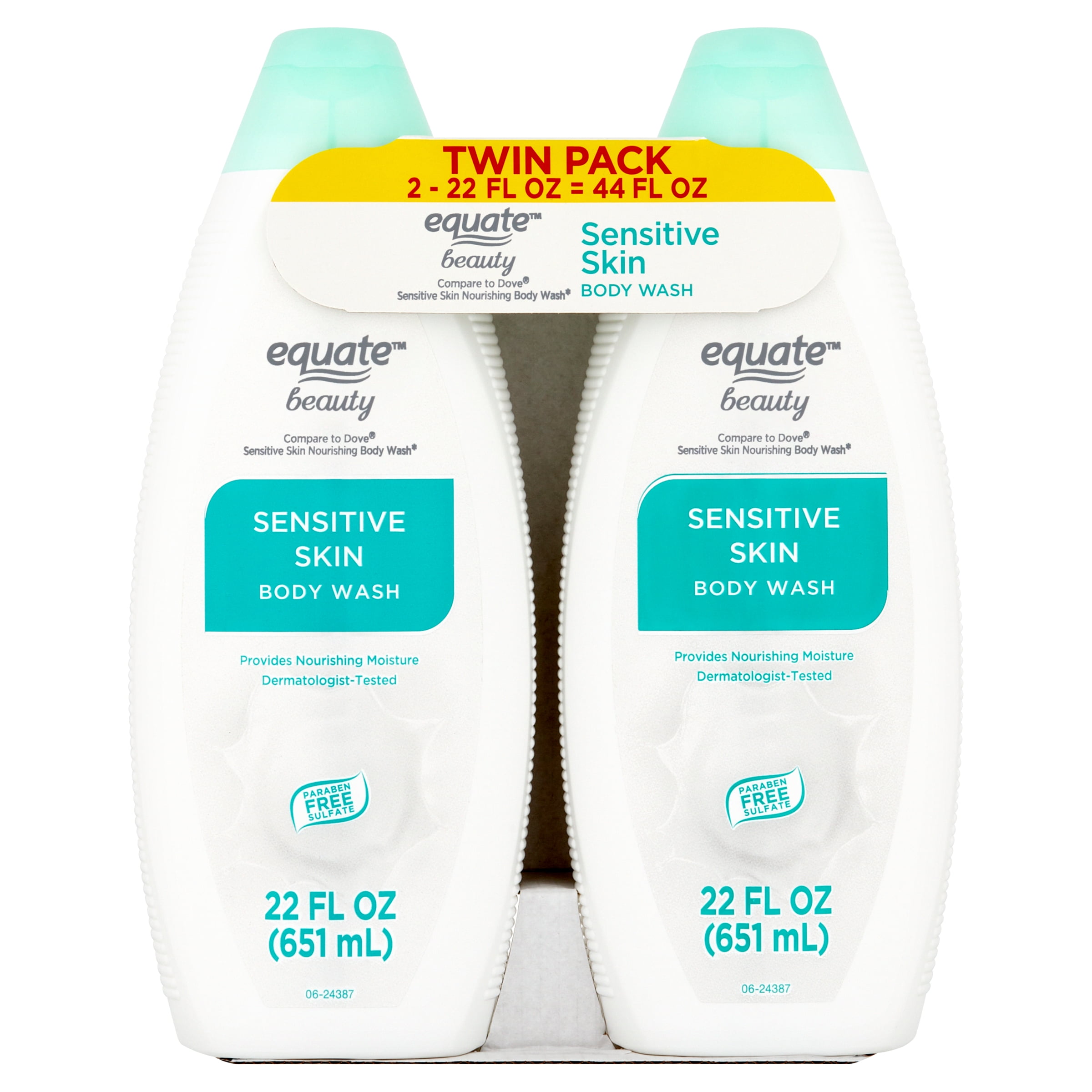 Equate Sensitive Skin Body Wash, 2X 22 fl. Oz. (2 Pack)