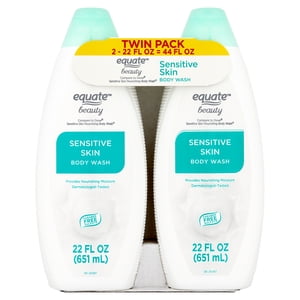 Equate Sensitive Skin Body Wash, 2 Pack