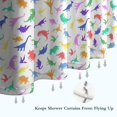 thumbnail image 6 of Colorful Gradient Dinosaurs Silhouettes Pattern Shower Curtain 72"x84" ,Bathroom Decorative Shower Curtains Set with 12 Hooks,Modern Waterproof Washable Shower Curtain, 6 of 6