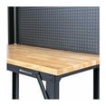 thumbnail image 2 of Montezuma 4' Adjustable Steel and Solid Wood Workbench Station with Pegboard and Shelf Storage, 2 of 6
