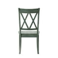 thumbnail image 4 of Weston Home Farmhouse Dining Chair with Cross Back, Set of 2, Dark Sea Green, 4 of 7