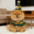 thumbnail image 4 of Dog Christmas Outfit with Christmas Tree Hat and Dress, 2-Piece Set, Green, for Small Dogs, Pet Holiday, 4 of 7