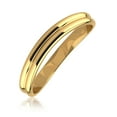 thumbnail image 3 of 10K Yellow Gold 3MM Comfort Fit Curved Double Wave Thumb Ring for Women and Men, 3 of 7