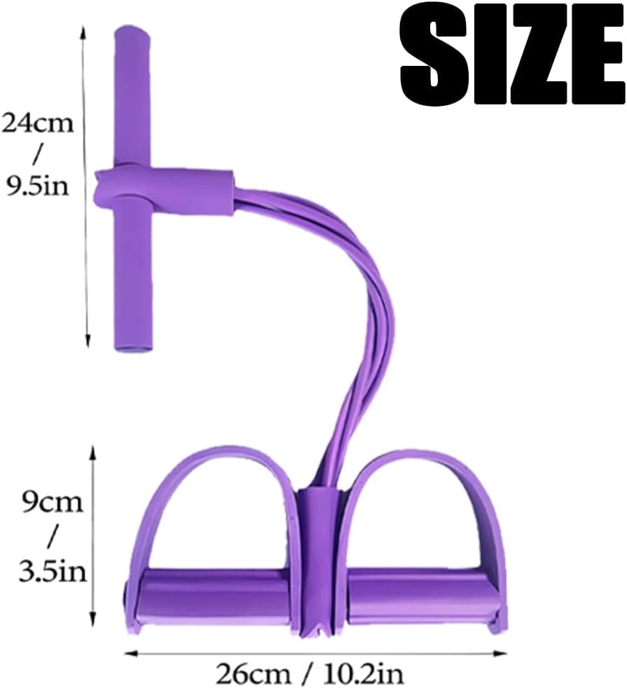 2026 Multifunction Elastic Yoga Resistance Band – 35/45LB Pedal Resistance Band with Measuring Tape, Full Body Workout Band for Home Exercise