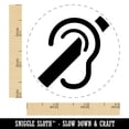 thumbnail image 2 of Deaf Hearing Loss Impaired International Symbol Self-Inking Rubber Stamp Ink Stamper - Green Ink - Small 3/4 Inch, 2 of 7