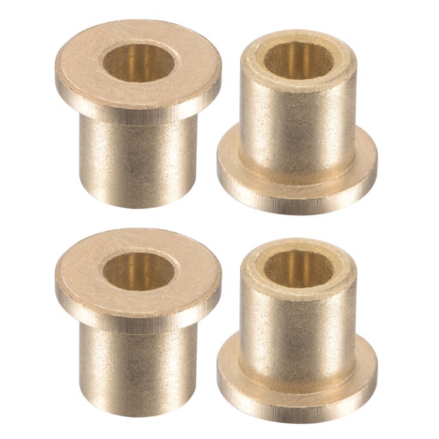 Unique Bargains 6x10x12mm Manchon à Bride Roulements Fritté Bronze Bague Auto-Lubrifiante 4 Pack