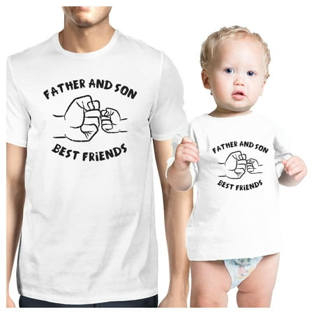 Father And Son Best Friends White Matching Shirts Father's Day (Gay Best Friends Dad)