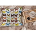 thumbnail image 2 of Butterfly Fluffy Throw Pillow Cushion Cover, Assortment of Detailed Butterflies in Various Shapes Vibrant Colored Creatures, Decorative Square Accent Pillow Case, 18" x 18", Multicolor, by Ambesonne, 2 of 5