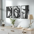 thumbnail image 3 of Abstract Metal Wall Art Decor, 3 Pack Modern Wall Art, Minimalist Line Art Décor, 3D Textured Sculptures for Living Room Bedroom Bathroom (Black 11" x 16"), 3 of 6