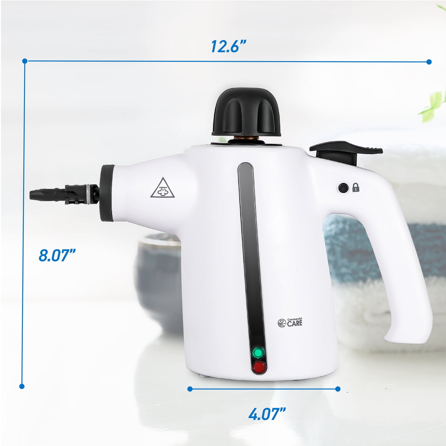 Commercial CARE Corded Electric Multipurpose Portable Handheld Steam Cleaner with 9-Piece Accessory Kit CCSC30