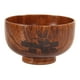 thumbnail image 2 of Cuenco de madera para servir, plato redondo de madera de estilo japonés para ensalada, té, postre o fruta. Conejo, 2 of 5
