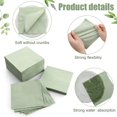 thumbnail image 3 of LOVEVER 100pcs Sage Green Paper Cocktail Napkins Disposable 3 Ply Beverage Embossed Wedding Soft For Dinner Party Bridal Shower, 3 of 4