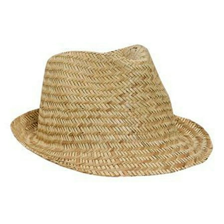 Kong Natural Straw - Otto Cap Natural Straw Fedora Hats - Hat / Cap for Summer, Sports, Picnic, Casual wear and Reunion etc