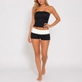 thumbnail image 3 of Women’s Polka Dot Tube Top and Foldover Waist Shorts 2 Piece Outfit, 3 of 6