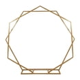 thumbnail image 6 of Efavormart 8ft Dual Geometric Shaped Gold Metal Hexagon & Heptagon Backdrop Stand, Metal Wedding Arch, 6 of 10