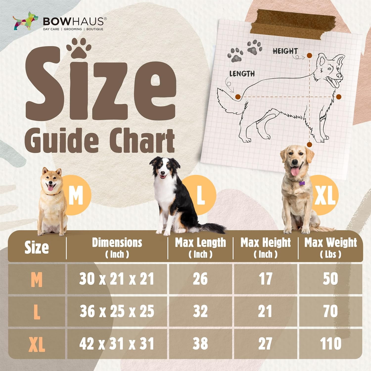 BOWHAUS 36 Inch Portable Travel Dog Kennel for Medium Dogs with Durable Mesh Windows and 2 Storage Pockets, Indoor & Outdoor for Car, Soft-Sided Collapsible Dog Crate with 4 Breathable Mesh Door