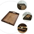 thumbnail image 7 of Large Rattan Weave Ottoman Tray for Living Room Coffee Table and Tea Cup Storage, 7 of 7