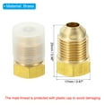 thumbnail image 2 of Uxcell 1 pcs Flare Connector SAE 45 Degree Flare Brass Adapter Flare Pipe Fitting 1/4" Female Flare x 3/8" Male Flare, 2 of 7
