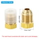 thumbnail image 2 of Adaptador de conector de flare de latón Uxcell de 2 piezas a 45 grados, ajuste de tubo de flare 1/4" hembra flare x 3/8" macho flare, 2 of 7