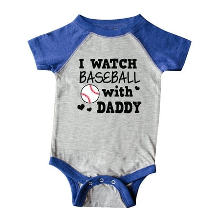 

Inktastic I Watch Baseball with My Daddy Gift Baby Boy or Baby Girl Bodysuit