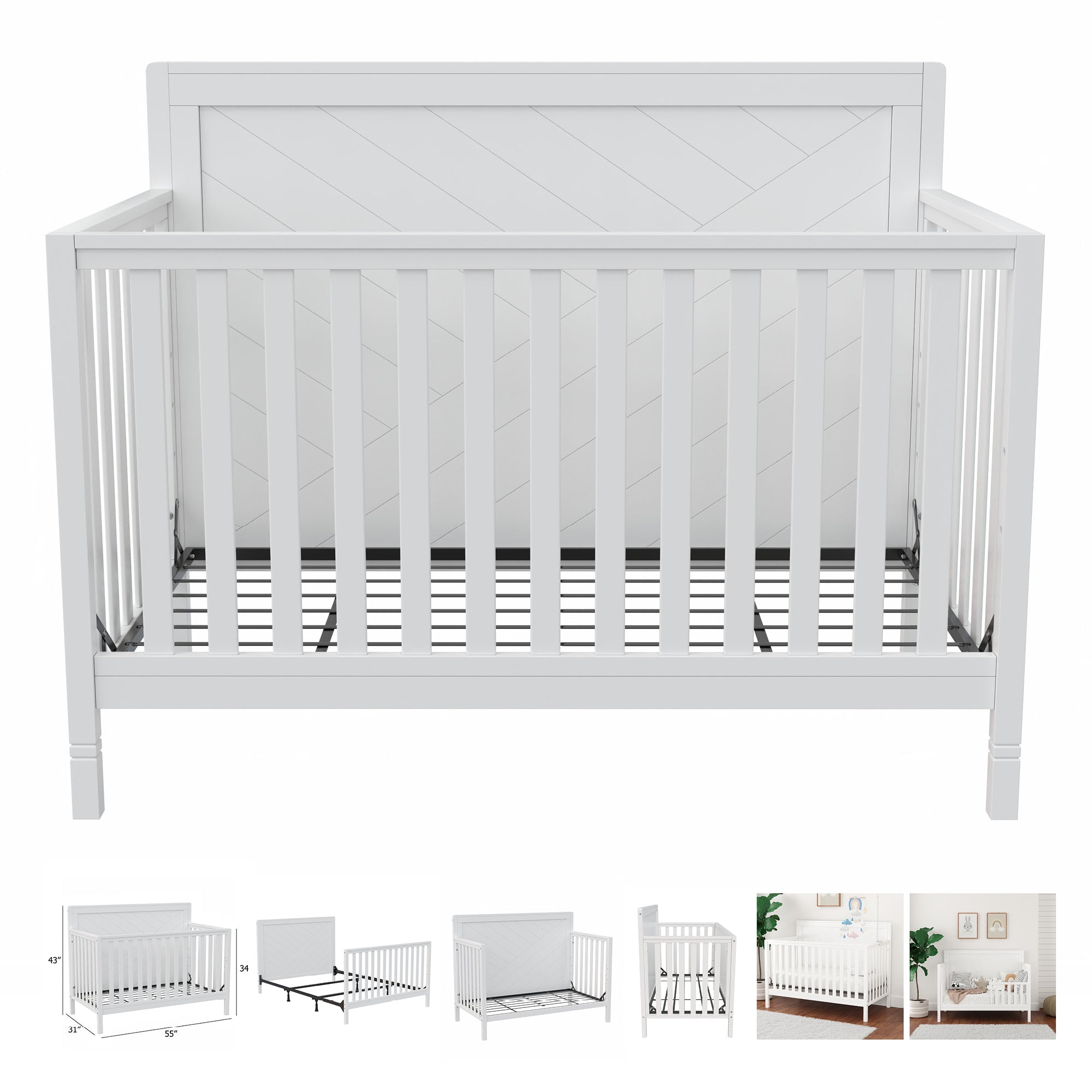 Bebelelo Complete Nursery Set 153 Crib Changing Table Baby Mattress