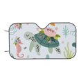 thumbnail image 7 of Balery Turtle And Sea Life Windshield Sun Shade, Car Front Window Sunshade Cover ,Automotive Interior Portected Blocks Uv Rays For Car Pickup Truck Suv Accessories- Small, 7 of 7