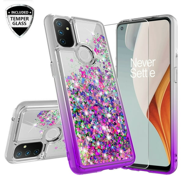 Cute Liquid Glitter Phone Case for OnePlus Nord N10 5G Clear Bling