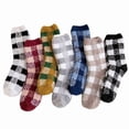thumbnail image 2 of Dalrosia Super Soft Buffalo Plaid Fuzzy Socks Gifts for Women Girls Cozy Warm Thick Fluffy Cute Plush Socks, 2 of 5