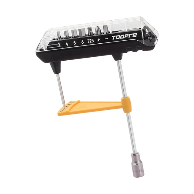 Juego de llaves para bicicleta, llave para bicicleta, bicicleta de montaña, bicicleta de carretera, herramienta de reparación de bicicletas de acero y nailon Negro