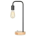 thumbnail image 2 of Black Edison Industrial Wooden Table Reading Lamp, 2 of 6